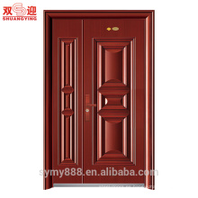 La puerta principal roja de la hoja de bronce del acero inoxidable diseña el trabajo de la entrada de datos a casa